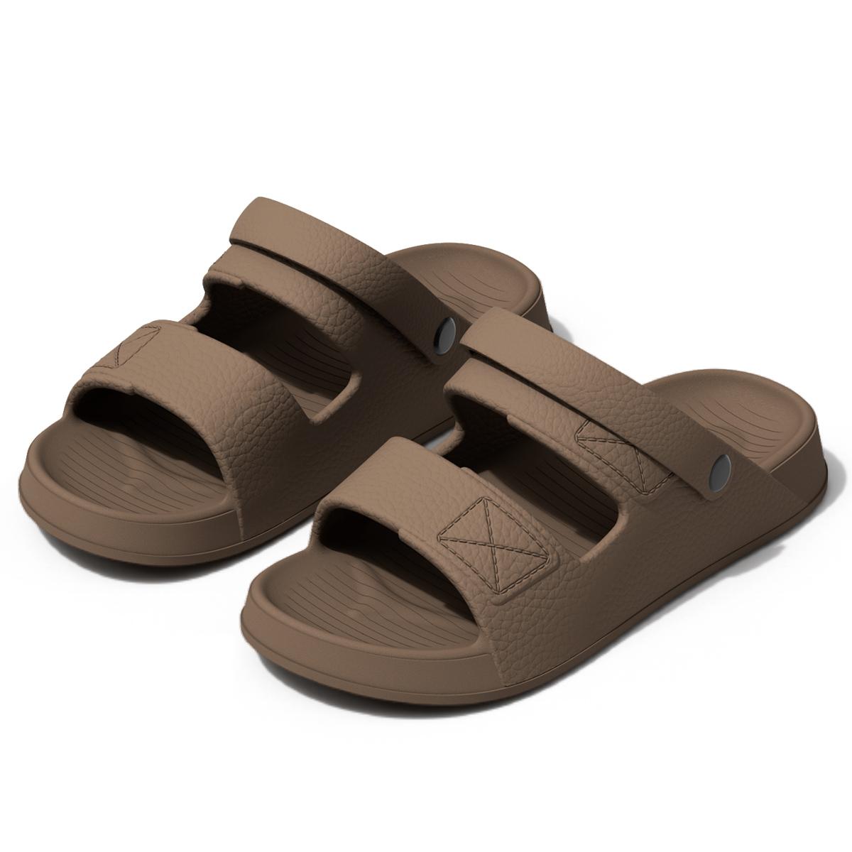 

EVA Men Summer Sandals Flat Soft Beach Sandals Fashion Comfortable Non-slip Slippers Lightweight Casual Outdoor Sandals 38-39 коричневий