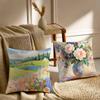 Flower Vase Pillow Case Sofa and Living Room Decorative Cushion Covers Dust-proof and Mite-proof Invisible Zipper