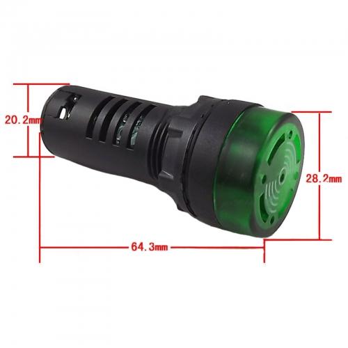 AD16-11SM AC DC 11V 11V 111V 111V Flash Signal Light Red LED Active Buzzer Beep Alarm Indicator Green Yellow