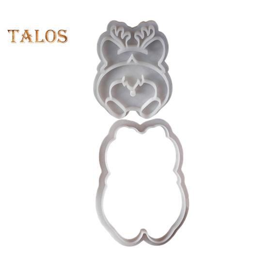 Christmas Cookie Cutter 3D Mini Cartoon Animal Shape Fondant Biscuit Stamp for Baking Cake Decorating Corgi Kitten Dog Cat Christmas Theme Holiday