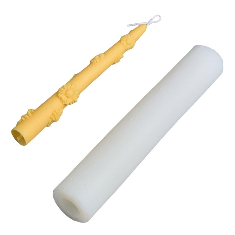 

3D Carved Silicone Pillar Candle Molds Embossed Snake Flower Butterfly Silicone Candle Molds for Epoxy Resin Candle Soap