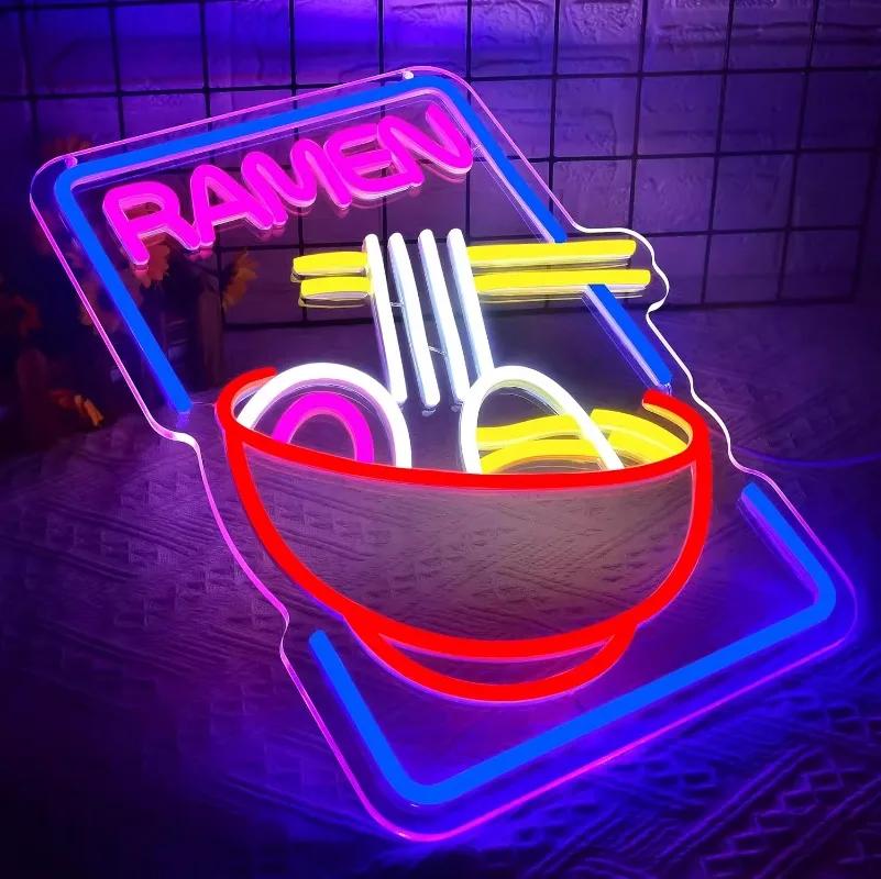 Creative Japanese Sushi Neon LED Decorative Light USB Powered Dimmable Suitable for Sushi Restaurant Hotel Scene Decoration