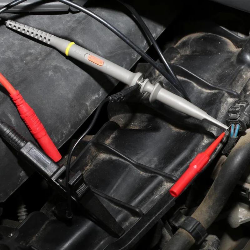 2pcs Insulation Piercing Needle Non-destructive Multimeter Test Probes Red/Black 30V-60V For Banana Plug