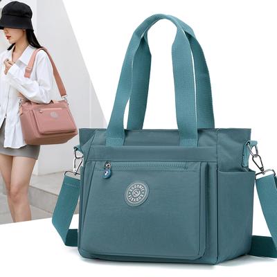 Damen-Einkaufstasche aus Nylon, wasserdicht, Schulter-Umhängetasche, große Kapazität, Damenhandtasche