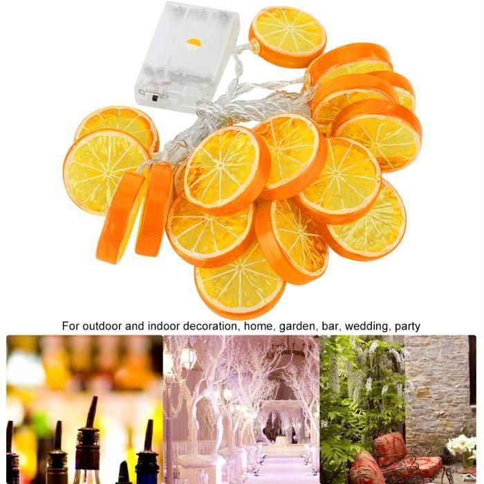 Xuyan 2.5m 20led guirlande lumineuse led décoration de lampe de fête de vacances de noël (orange)