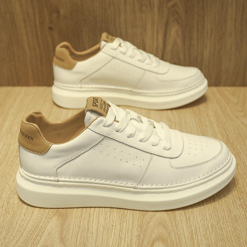 Extra large size men's shoes spring 2025 new platform casual shoes fashion versatile white shoes Korean version of sports shoes tide