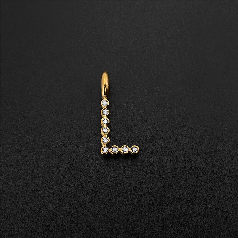 eManco Stainless Steel Style 26-Letter Pendant with Crystal Elements Suitable for Daily Wear Dating Social Fashion Jewelry