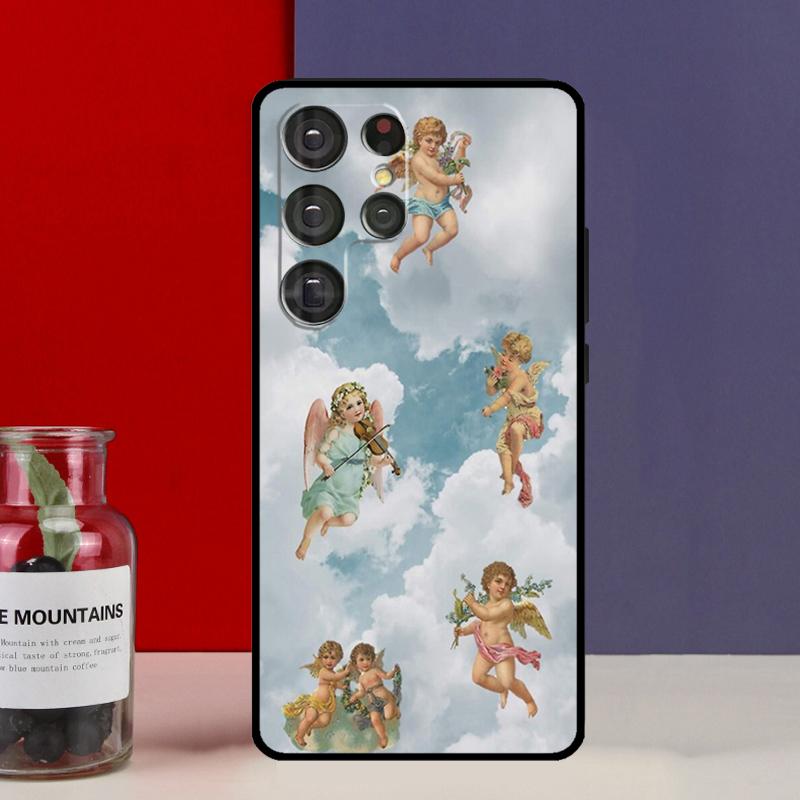 Renaissance-Engel im Himmel Hülle Case Für Samsung Galaxy S25 Ultra S9 S10 S20 S21 S22 Plus S23 Ultra S24 FE Handyhülle