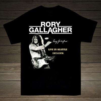 Collection Rory Gallagher 90s Cotton Black S-2345XL Unisex T-Shirt TMB387