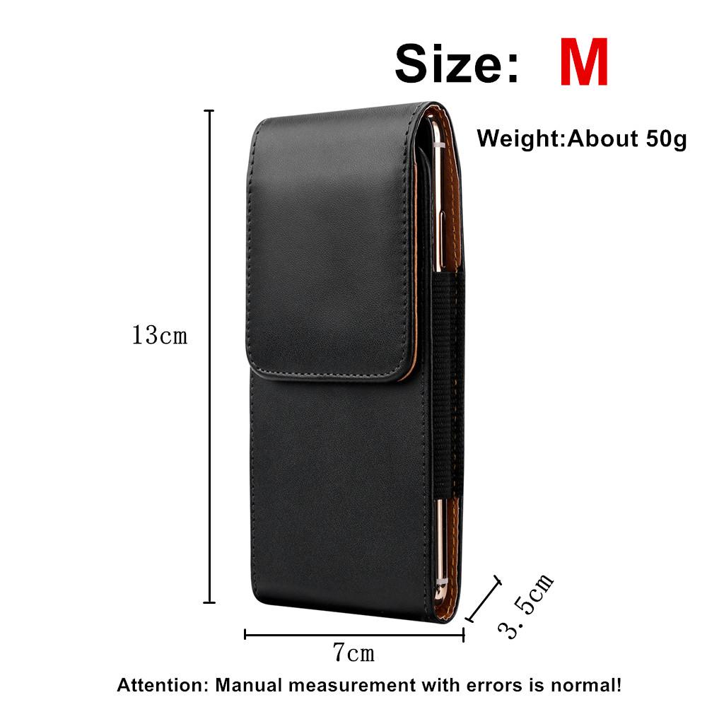 

Mobile Phone Universal Leather Case Waist Bag Hanging Waist Leather Case Belt Waist Bag Hanging Bag For iPhone Samsung