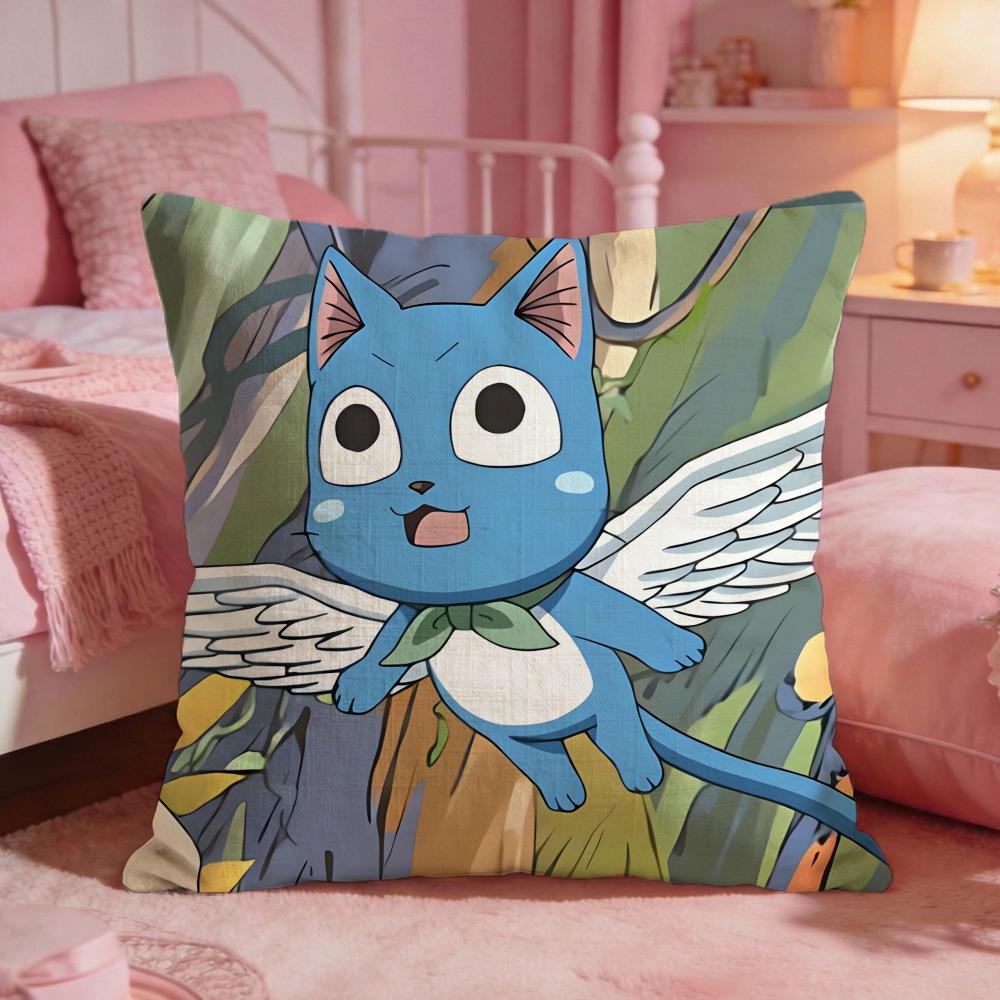 fFAIRY TAIL anime Cushion Cover Premium Comfort Reversible Pillow Cove Two in One Design for Any Room Car Interior