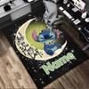Personalized Name Stitch Fantasy Living Room Non-Slip Area Rug Soft Carpet for Bedroom Kids Playroom Sofa Office Home Decor Doormat