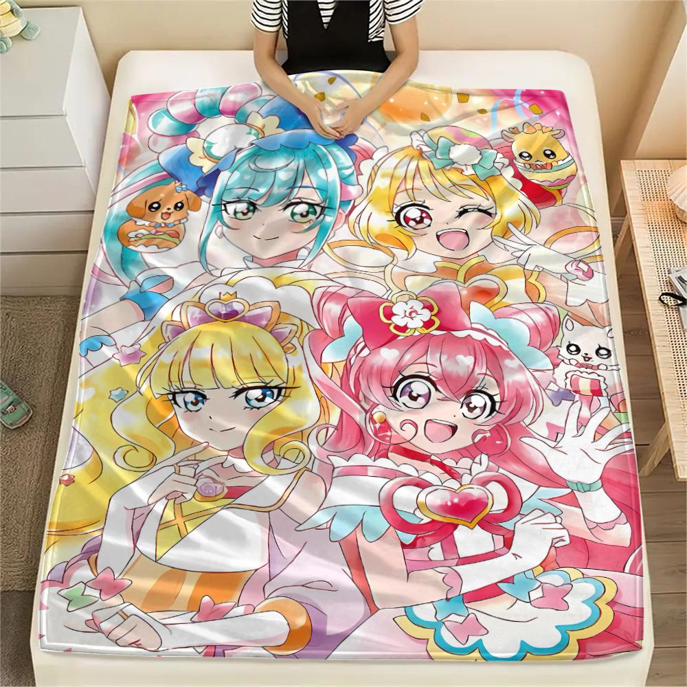 1PC WonderfulPrecur,Winx Club Print Flannel Blanket, High Quality All Seasons, Home Decor, Warmth and Comfort, Perfect for Christmas Gifts