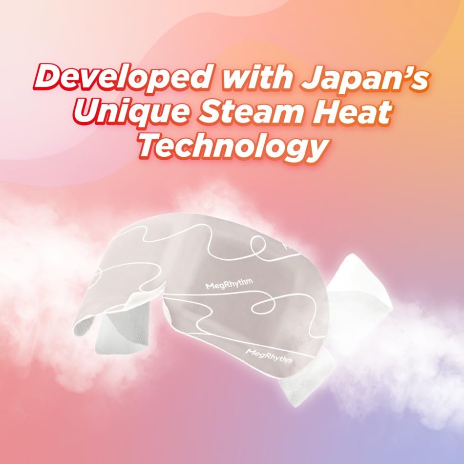 MegRhythm Steam Hot Eye 12 Sheets Mask, Chamomile,