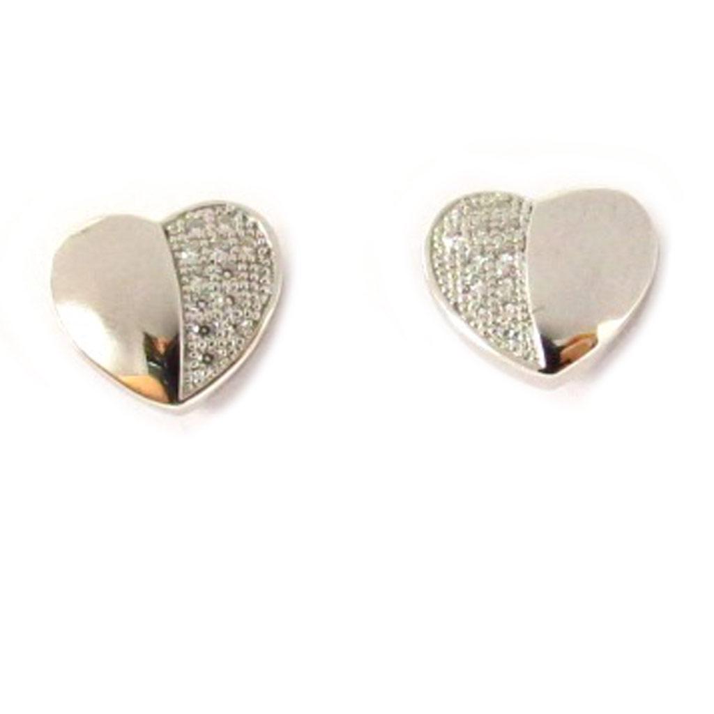 Les Trésors De Lily [K6410] - Silver 'Love' Earrings