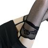 Sexy mesh diamond suspender integrated peony lace lace suspender socks fishing net sex knee socks cross-border