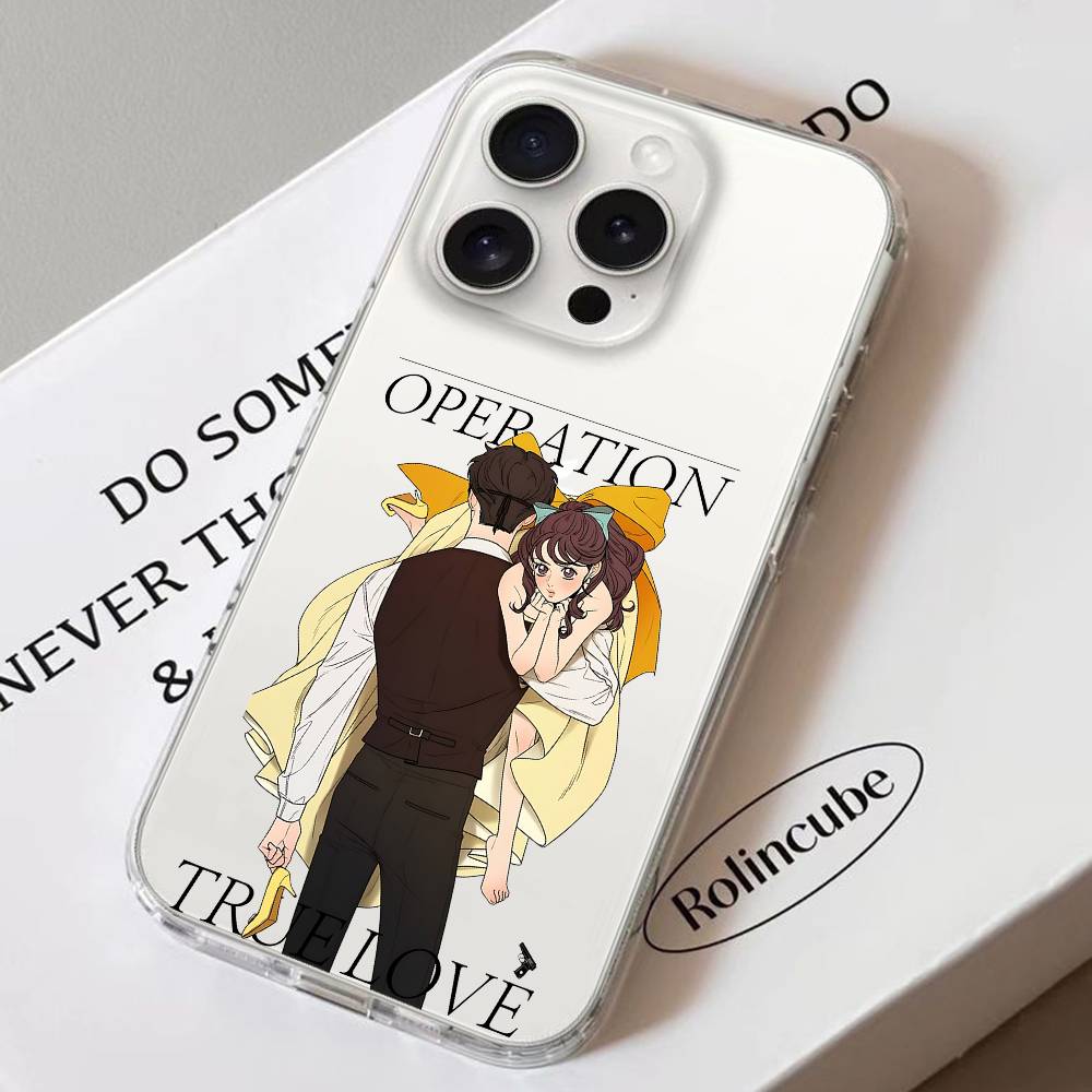 Operation True Love Phone Case For IPhone 17 16 15 11 14 12 13 16 Pro Max X XR XS Max Plus Clear Soft Cover