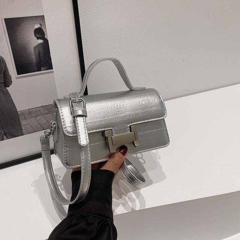 

Сумка Новая Популярная Маленькая Сумка Высокая Мода Сумка Через Плечо Кроссбоди Универсальное Хранение Мини Сумка Женская серебряный