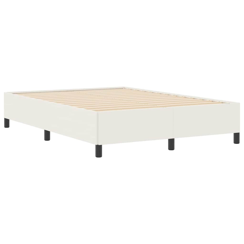 Box Spring Bed Cream 160 x 200 cm Corduroy