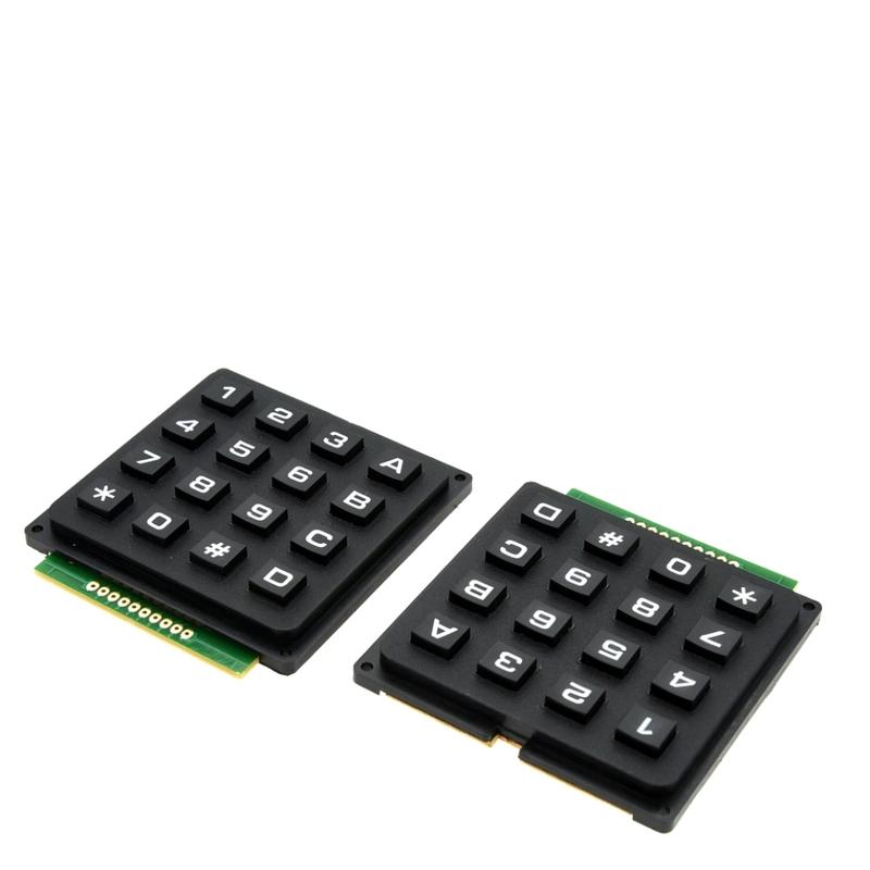 3*4 4*4 Matriční spínač Klávesnice Pole kláves Modul ABS plastové klávesy 4x4 3x4 12 16 kláves Tlačítko Membránový spínač DIY sada pro