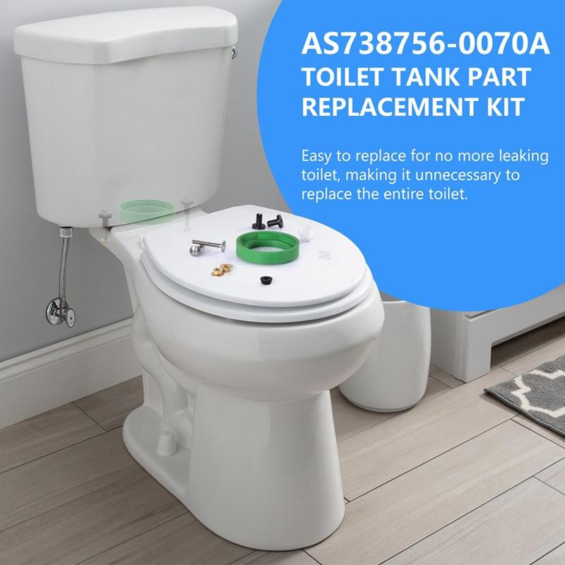 Toilet Replacement Kit Inside Tank, 3 Inch 2 Pack Toilet Tank Gasket, Bolts And Other Essential Parts For AS738756-0070A-AT95