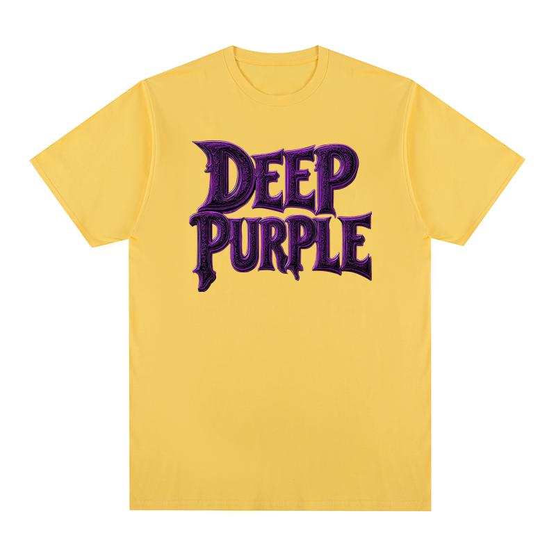 Deep Purple Vintage Tshirt Popular Heavy Rock Metal Band Fashion Hip Hop Y2k Cotton Men T shirt New Tee Tshirt Womens Tops