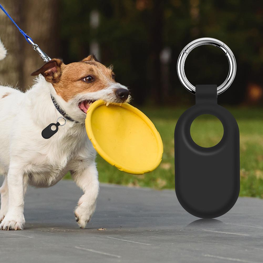 Silicone Case Case Cover Shell Waterproof Soft Protective Sleeve Skin Cover Anti-Scratch with Keychain for Galaxy SmartTag2