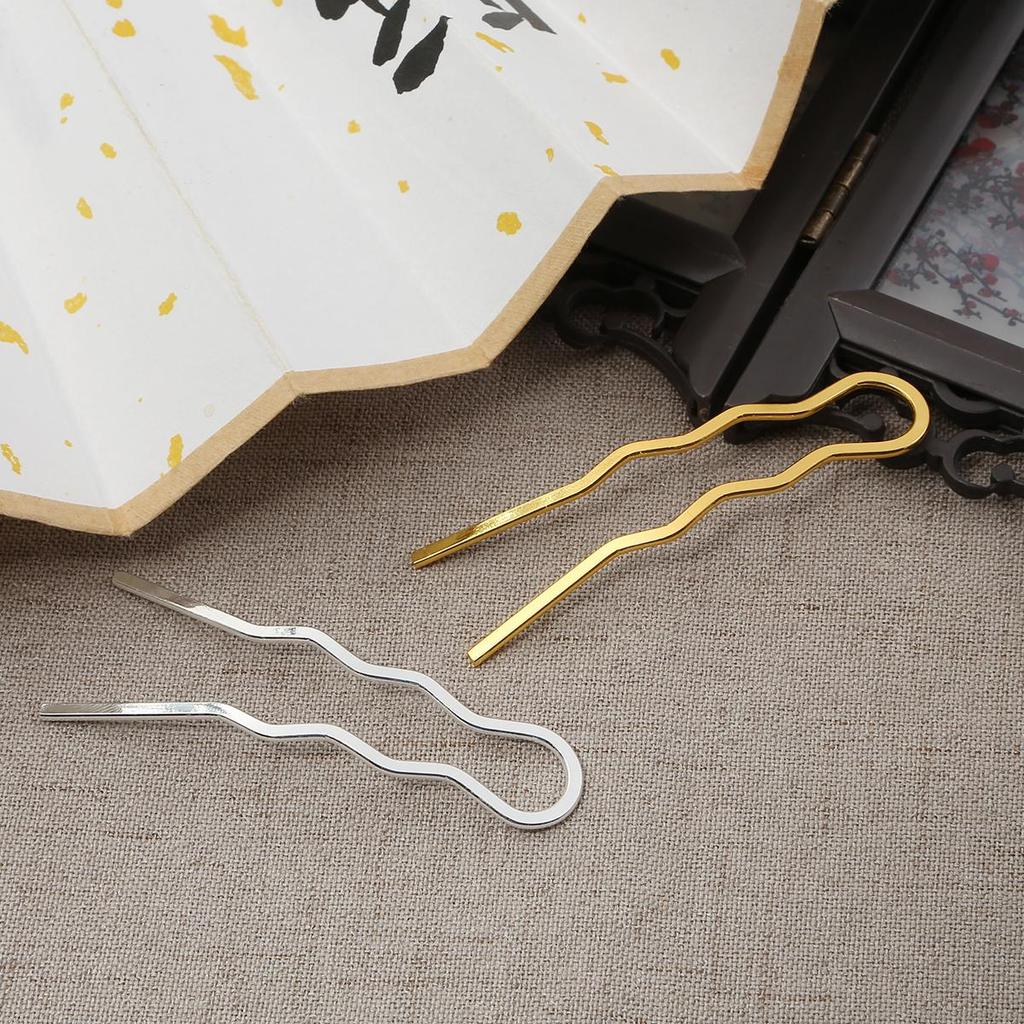 Basic Metal Hairpin DIY Material for Crafting Hair Jewelry