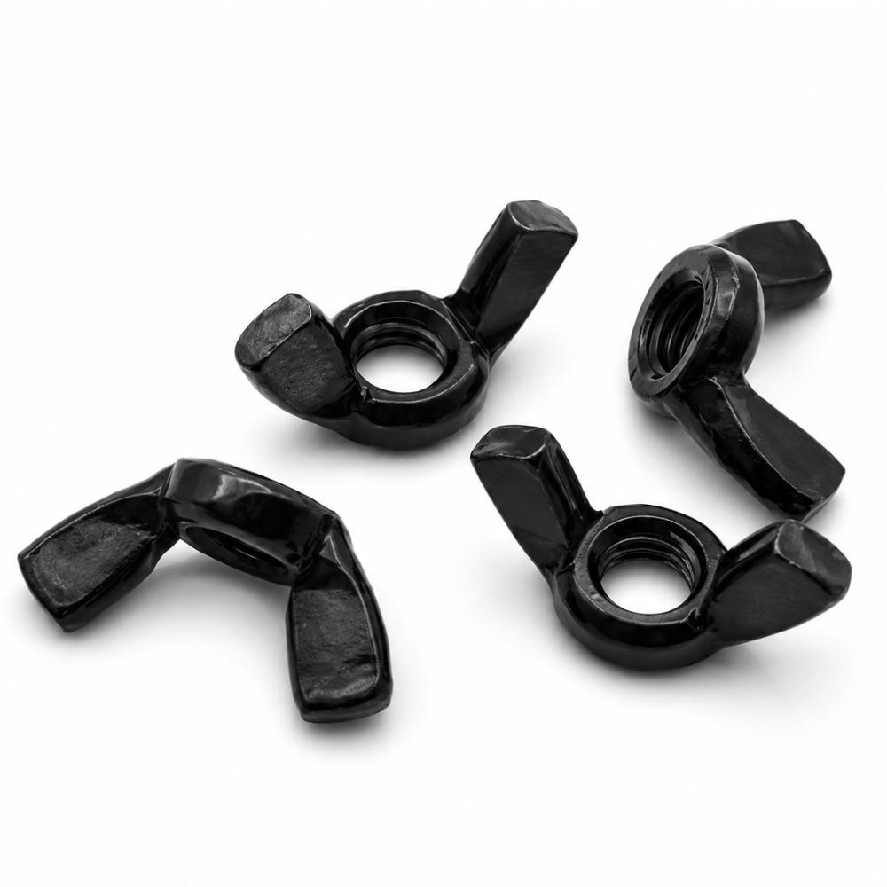 M3 M4 M5 M6 M8 M10 M12 Black 304 Stainless Steel Wing Nuts Butterfly Thumb Nuts Hand Twist Metric Female Thread Fasteners