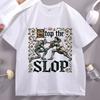 Stop The Slop T Shirt Medieval Knight Battle Tshirts Gothic Trendy Round Neck Cotton Short Sleeve Tshirts Unisex Printed Tees