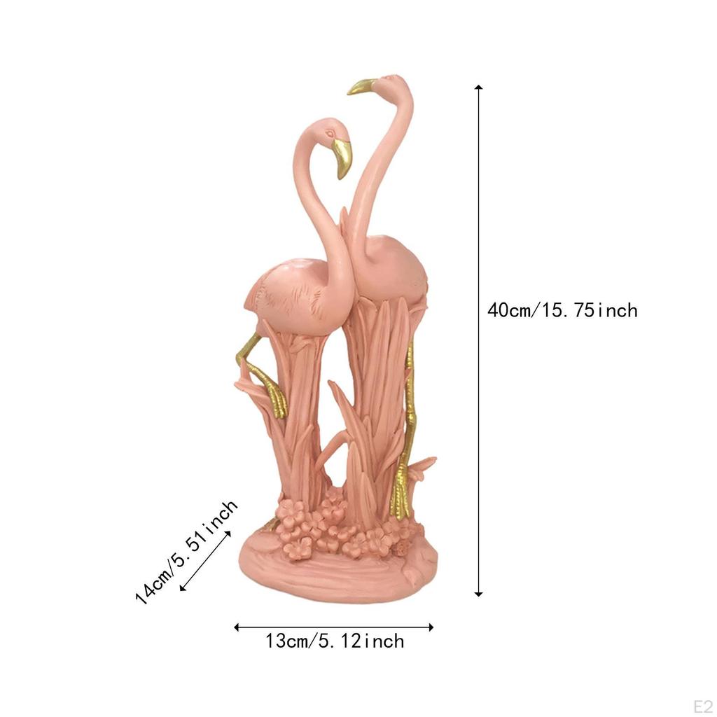 Flamingo Paar Statue Harzskulptur Valentinstag Geschenke Dekor Kunstliebhaber Figur Ornament für