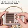 Waterproof Bluetooth Speaker Rich Bass Retro Speaker Vintage Style Music Player  Gift Decoration