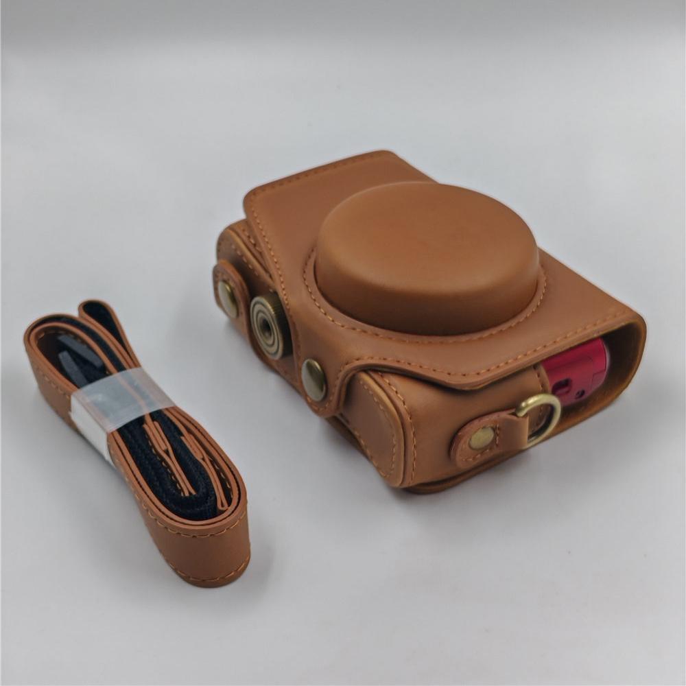 SX740HS PU Leder Kameratasche Etui Für Canon SX740 HS SX730 SX730HS SX720 SX720HS Ganzkörperabdeckung Mit Riemen