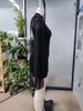 European & American Women's Fashion Round Neck Ribbed Chiffon Cape Bodycon Dress