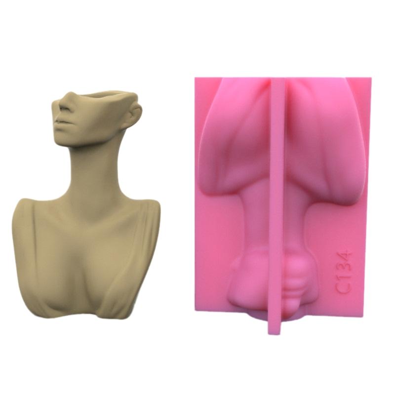 Succulents Flower Pot Resin Silicone Mold Suitable for Diy Garden Concrete Flower Pot Candle Holder Crafts Home Decor