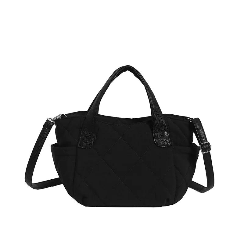 Baumwolle tragbare Damen einfache Nylon weiche rautenförmige Umhängetasche eine Schulter