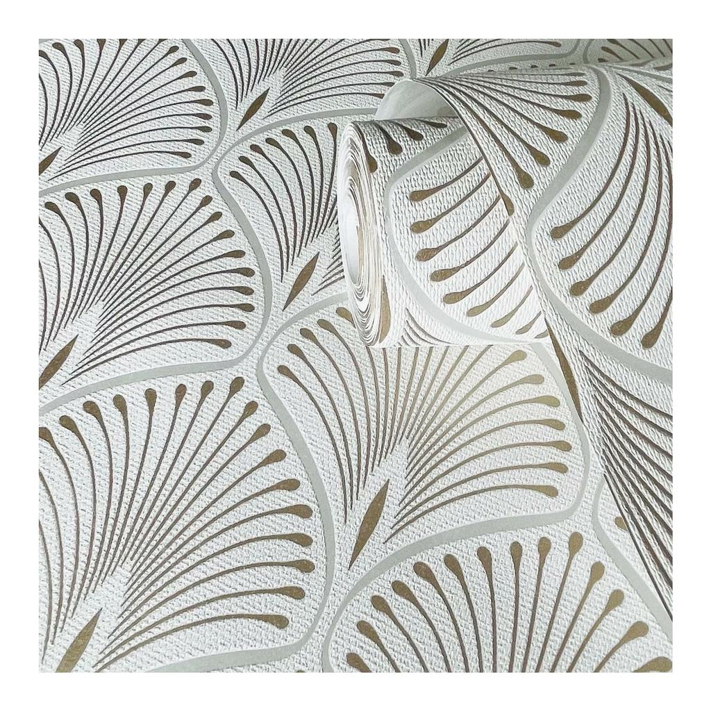 GrandDeco Layla Art Deco Textured Wallpaper