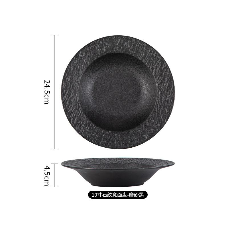 ceramic plates, dinner plates, soup plates, vegetable plates, high-grade restaurants, household round luxury pasta plates.