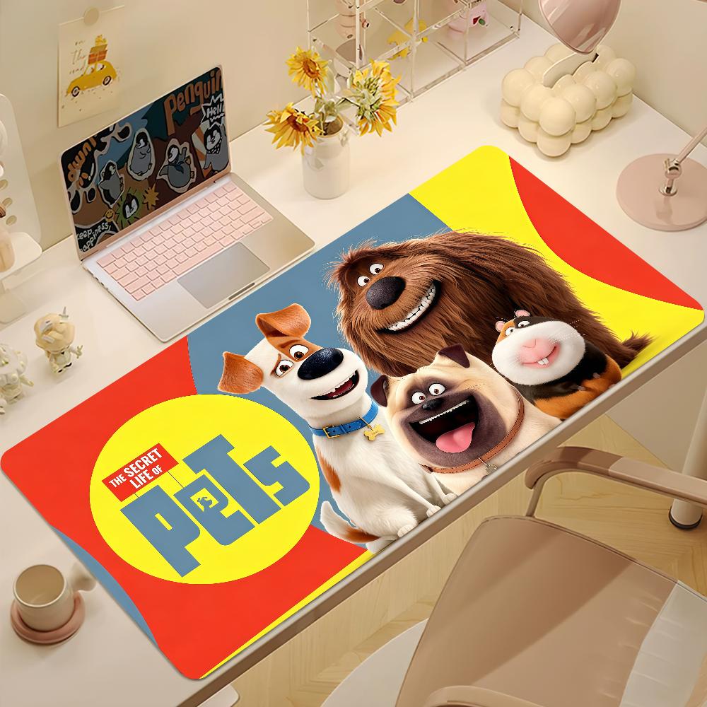 Cartoon TThe Secret Life Of Pets Mouse Pad Large NonSlip Lockedge Desktop Computer Desk Mat Keyboard Office Gamer Student