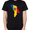 Moldawien Flagge Karte T-Shirt Unisex Damen Oberteil