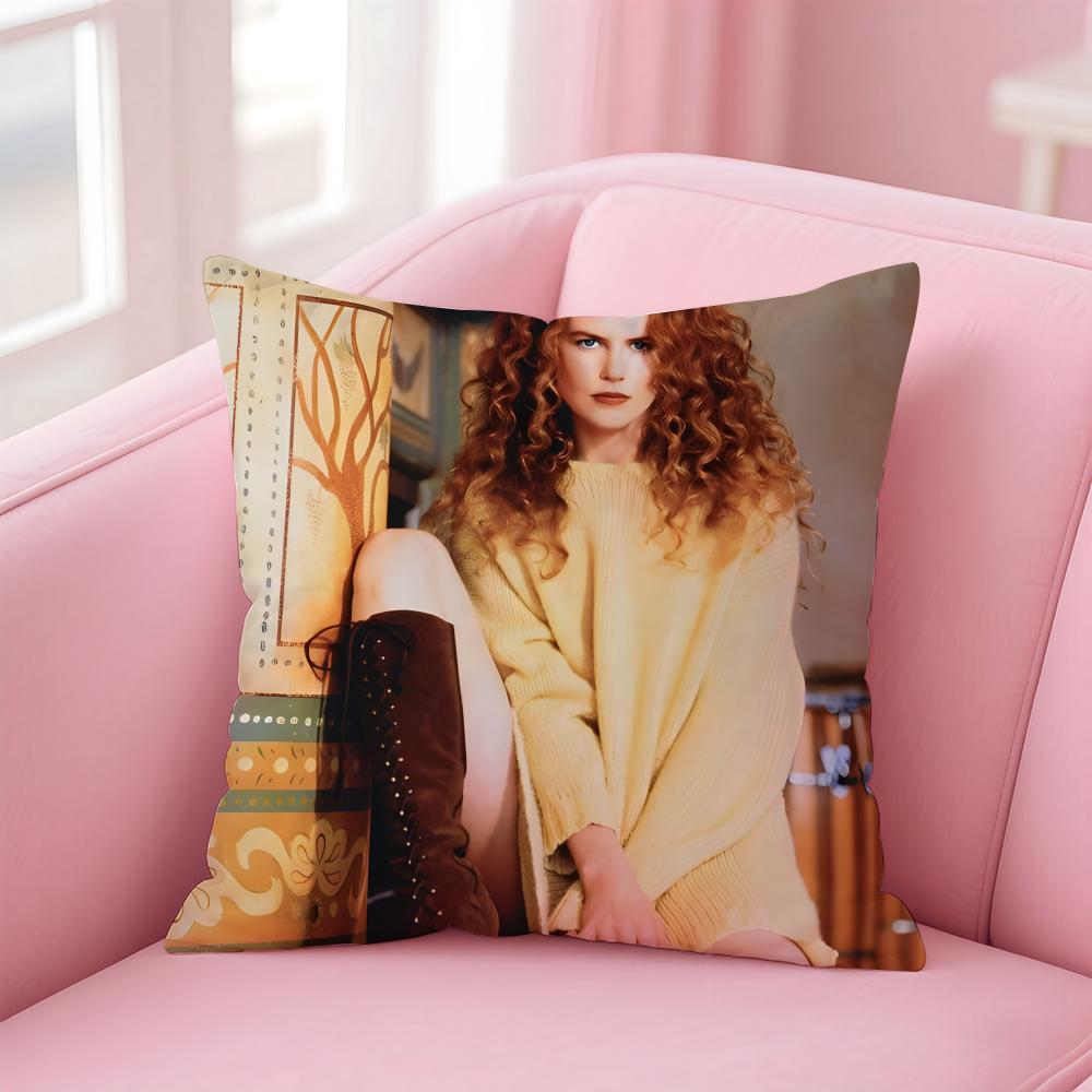 NNicole Kidman Cushion Cover Pillow Case Soft Friendly Fabric  Concealed Zipper