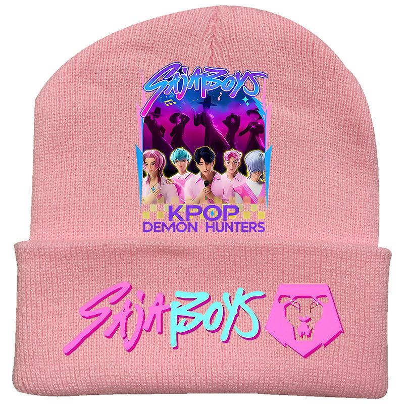 Peripheral Knitted Hat Curled Wool Hat Printed Doudou Hat Outdoor Cold Hat Adult