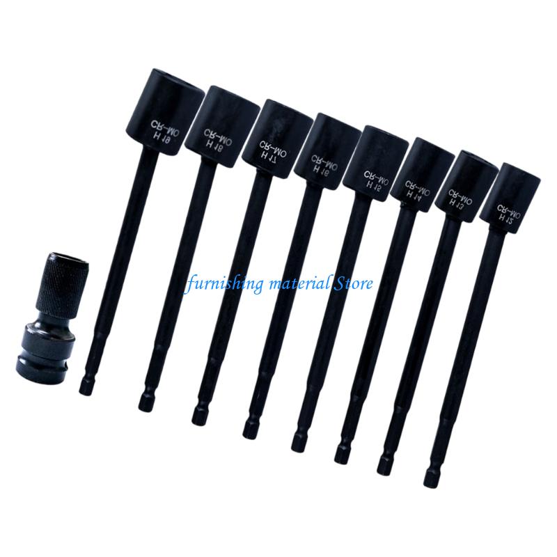 Y5GD 8pcs Swivels Sockets Wrenches Adapters Alloy Steel Construction Suitable with Power Tool Maintenance