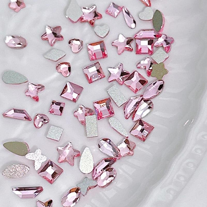 100Pcs/set Elegant Rhinestones 3D Nail Art Crystal Rhinestones Nail Tips Decor