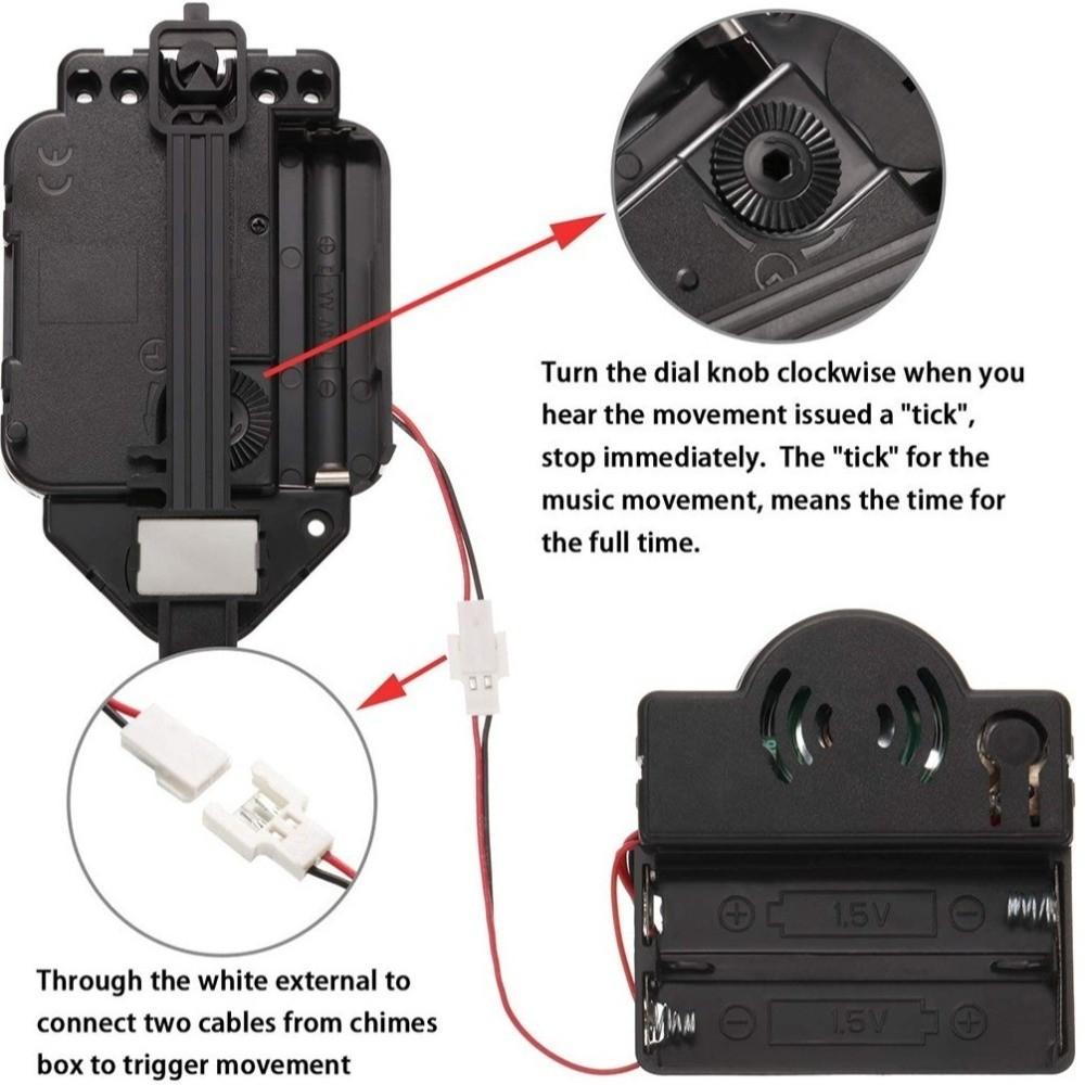 DIY Quartz Clock Parts with 3 Pairs of Hands Clock Kit Clock Movement Clock Accessories
