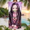 Tanjirou Nezuko Fashion Beach Towel: Ideal for Summer Adventures Soft, absorbent and quick drying suitable for swimming and bathing