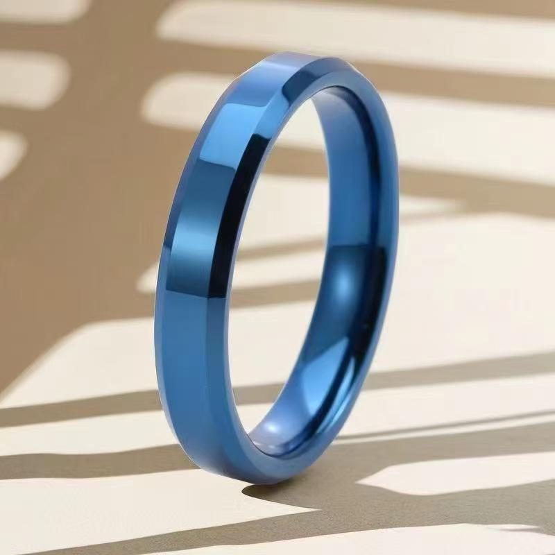 Men's Purple Titanium Steel Hip-Hop Ring - High-End, Unique, Stainless Steel Jewelry 