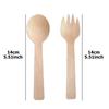 50/100pcs 14cm Disposable Wooden Spoon Fork Set for Party Wedding Cake Tasting Batch Practical Tableware Party Peripherals