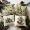 Weihnachtliche Kissenbezüge mit entzückenden DruckenGeeignet für Sofa Auto Schlafzimmer dekorativer Kissenbezug Kissenbezug