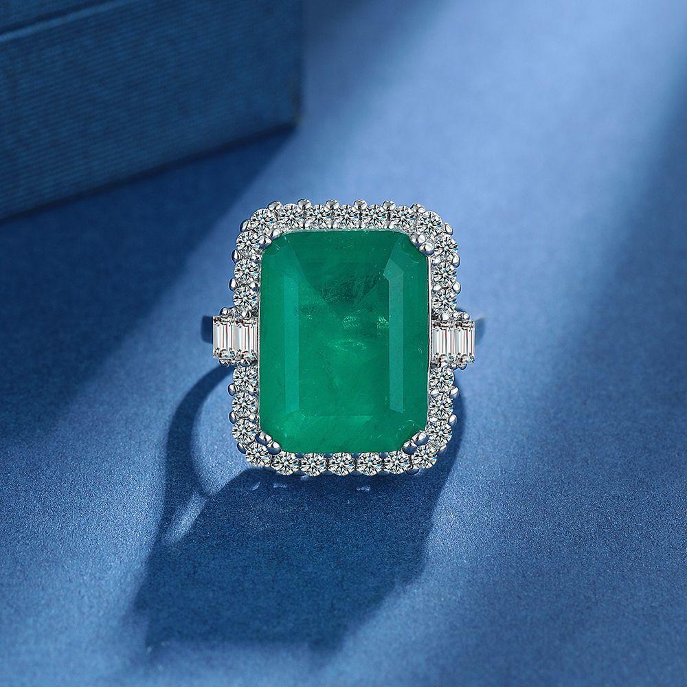 2026 Jewelry Exquisite Accessories Retro Zircon Inlaid Princess Square Main Stone Adjustment Finger